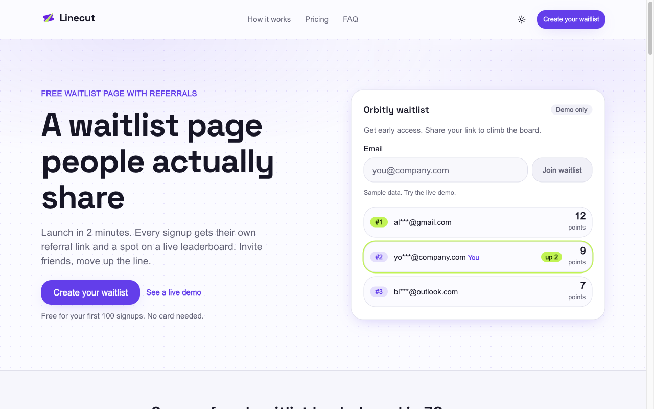 Linecut product screenshot